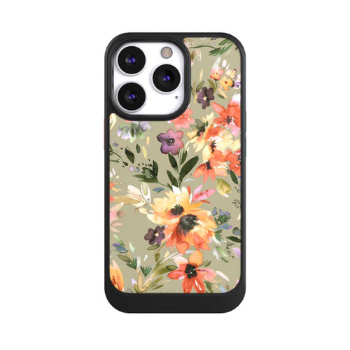 Apple iPhone 13 Pro NIVOcore Fleurs tropicales picturales vert sauge