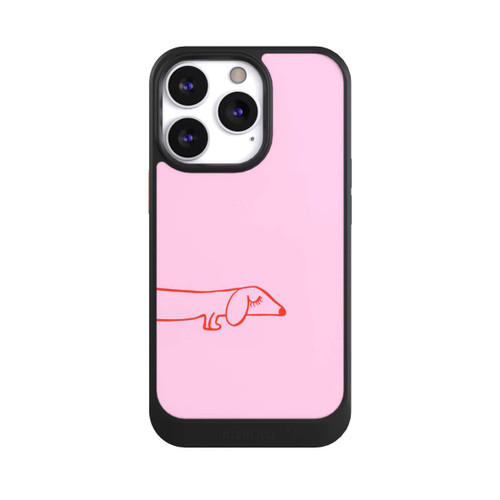 Apple iPhone 13 Pro NIVOcore Dachshund Illustration Pink