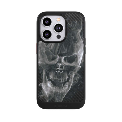 Apple iPhone 14 Pro NIVOcore rauchender Totenkopf Carbon