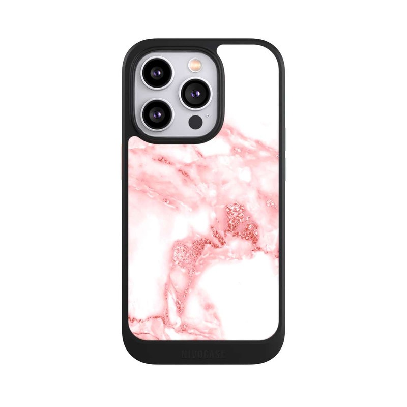 iPhone 14 Pro NIVOcore Marmor rosa und weiß
