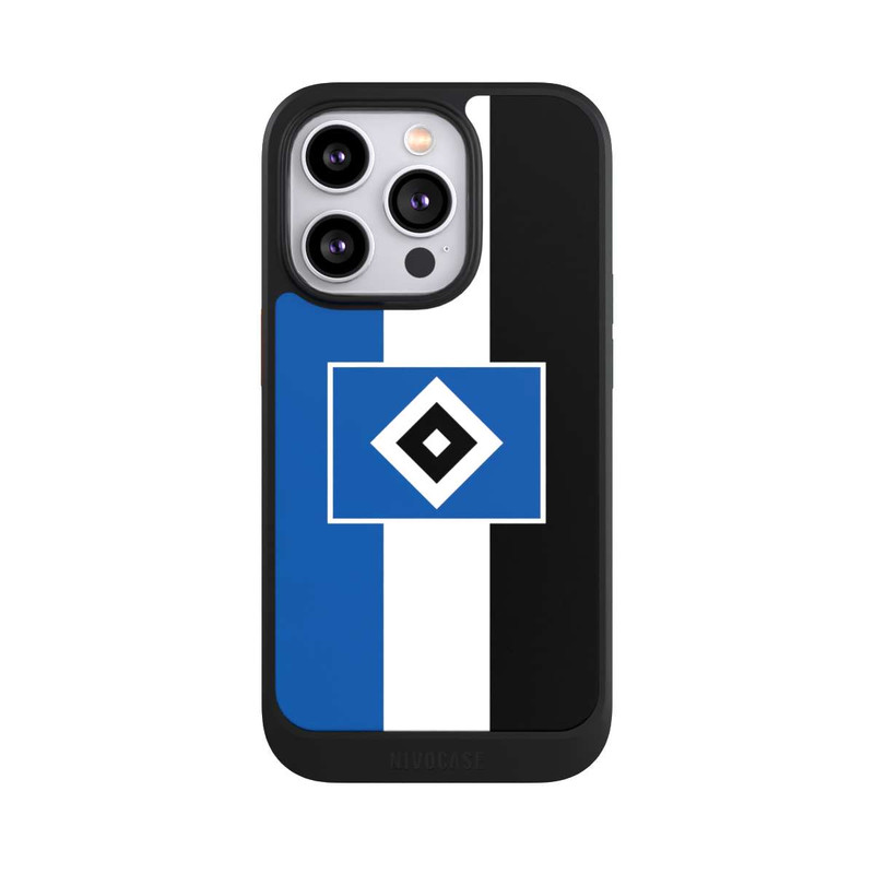 iPhone 14 Pro NIVOcore HSV Streifen - Blau-Weiß-Schwarz
