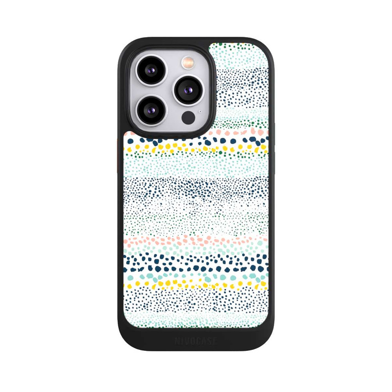 iPhone 14 Pro NIVOcore Petits Points Blanc Texturé