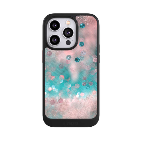 Apple iPhone 14 Pro NIVOcore Look pailleté glamour turquoise