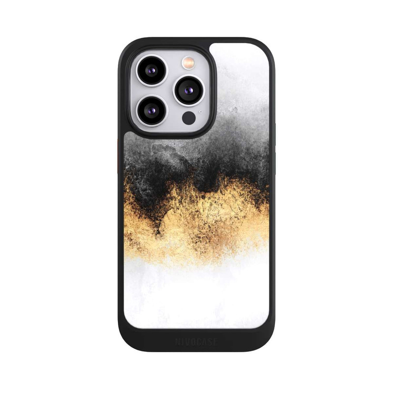 iPhone 14 Pro NIVOcore Grauer Himmelstaub Golddruck