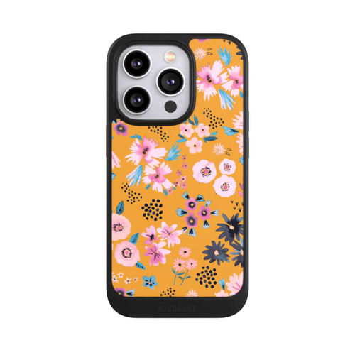Apple iPhone 14 Pro NIVOcore Petites Fleurs Jaune Moutarde