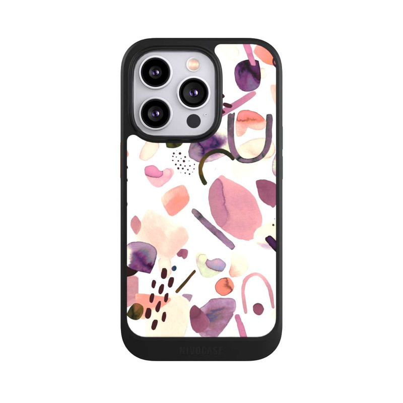 iPhone 14 Pro NIVOcore Watercolor Abstract Pieces Mauve