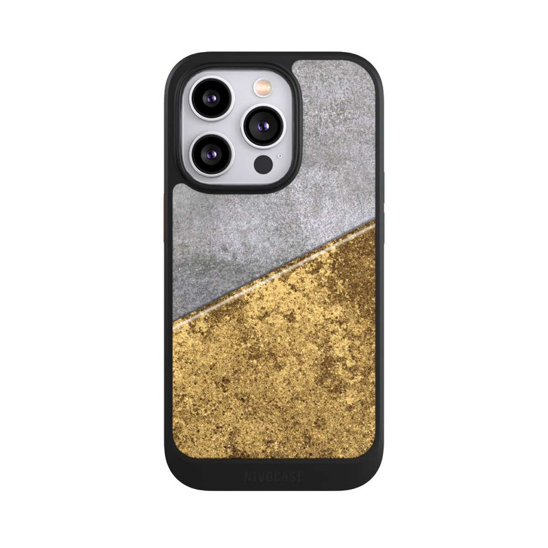 iPhone 14 Pro NIVOcore Concrete and Gold look