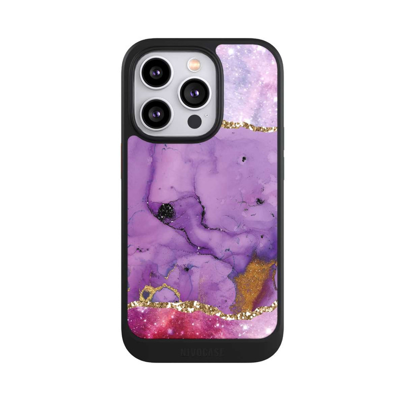 iPhone 14 Pro NIVOcore Purple Galaxy Glamour Marble
