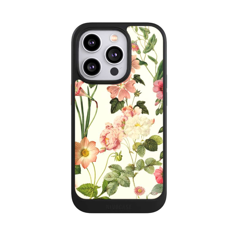iPhone 14 Pro NIVOcore Fleurs sauvages sur jaune clair
