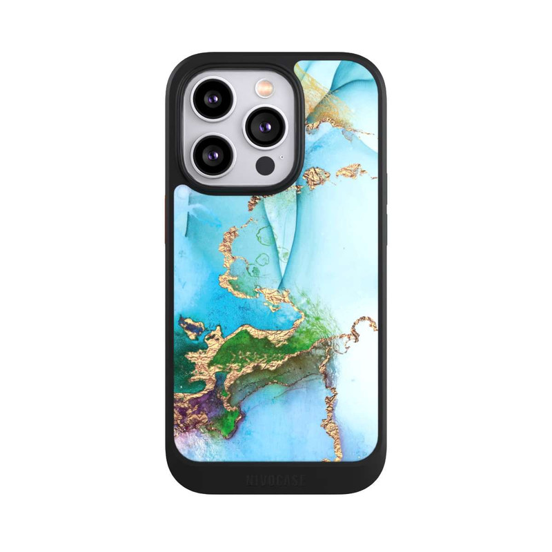 iPhone 14 Pro NIVOcore Bunter Marmor-Glitzer-Look