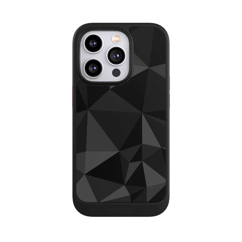 iPhone 14 Pro NIVOcore Motif Polygone Noir