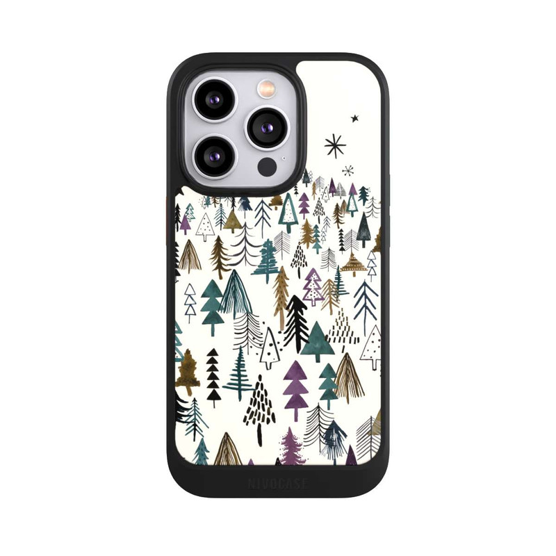 iPhone 14 Pro NIVOcore Mountain Trees Forest Purple