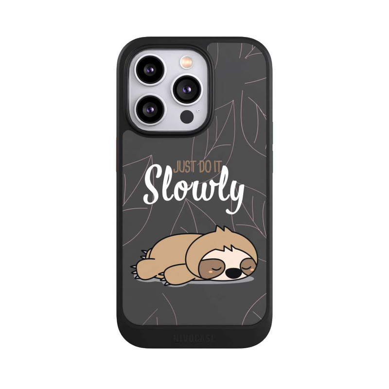 iPhone 14 Pro NIVOcore Just Do It Slowly Sloth Grey