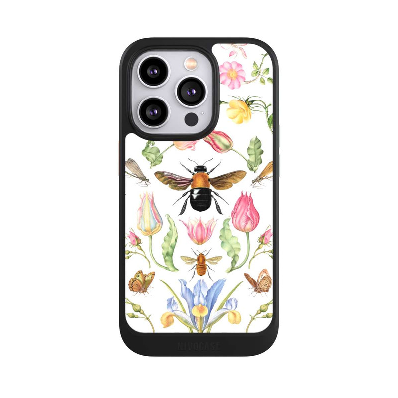 iPhone 14 Pro NIVOcore Wildblumen mit Biene weiß