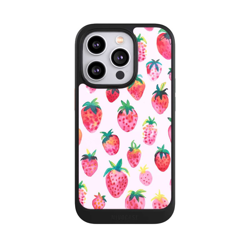 iPhone 14 Pro NIVOcore Fraises aquarelles