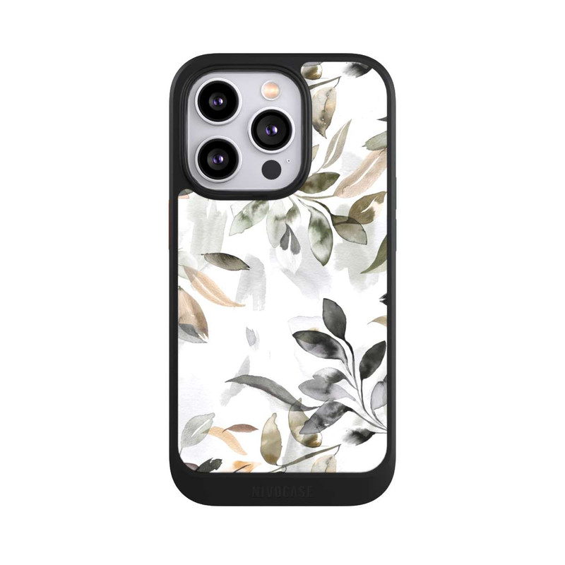 iPhone 14 Pro NIVOcore Watercolor Neutral Leaves