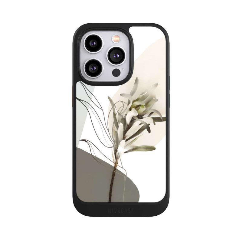 iPhone 14 Pro NIVOcore Boho Line Art Olivgrün