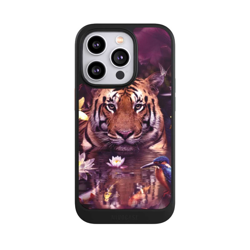 iPhone 14 Pro NIVOcore Tiger Blumenrahmen