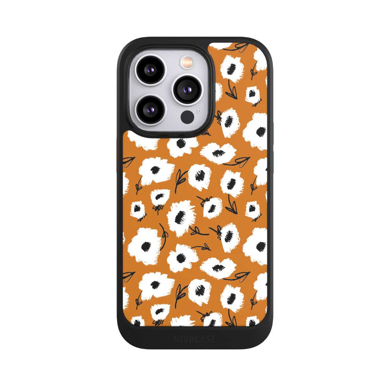 iPhone 14 Pro NIVOcore Flower pattern ocker