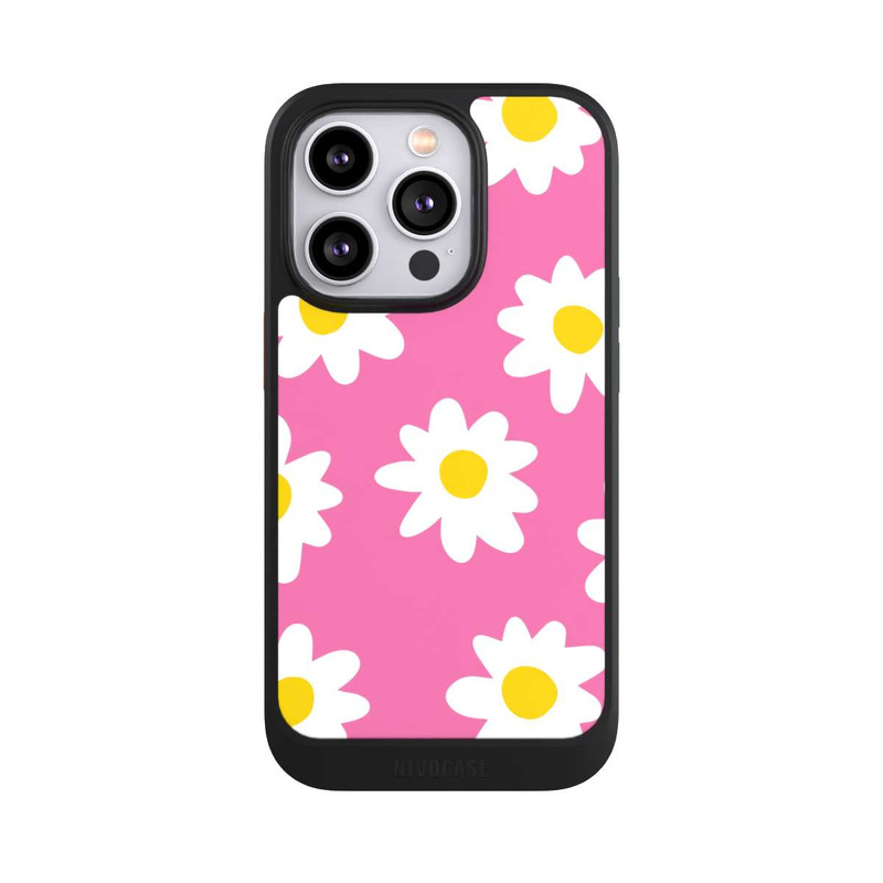 iPhone 14 Pro NIVOcore Daisy Pink Pattern