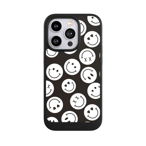 Apple iPhone 14 Pro NIVOcore Smiles Emotes Pattern Black And White