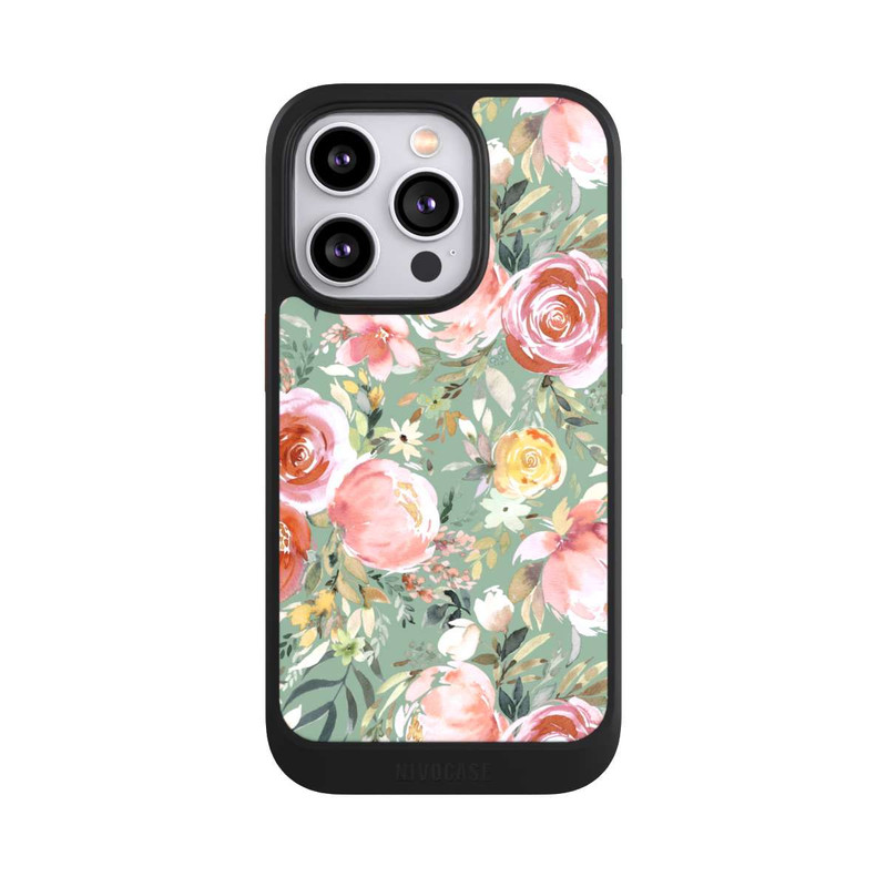 iPhone 14 Pro NIVOcore Pastel Peony Bouquet