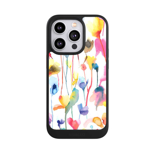 Apple iPhone 14 Pro NIVOcore Aquarell Wildblumen bunt