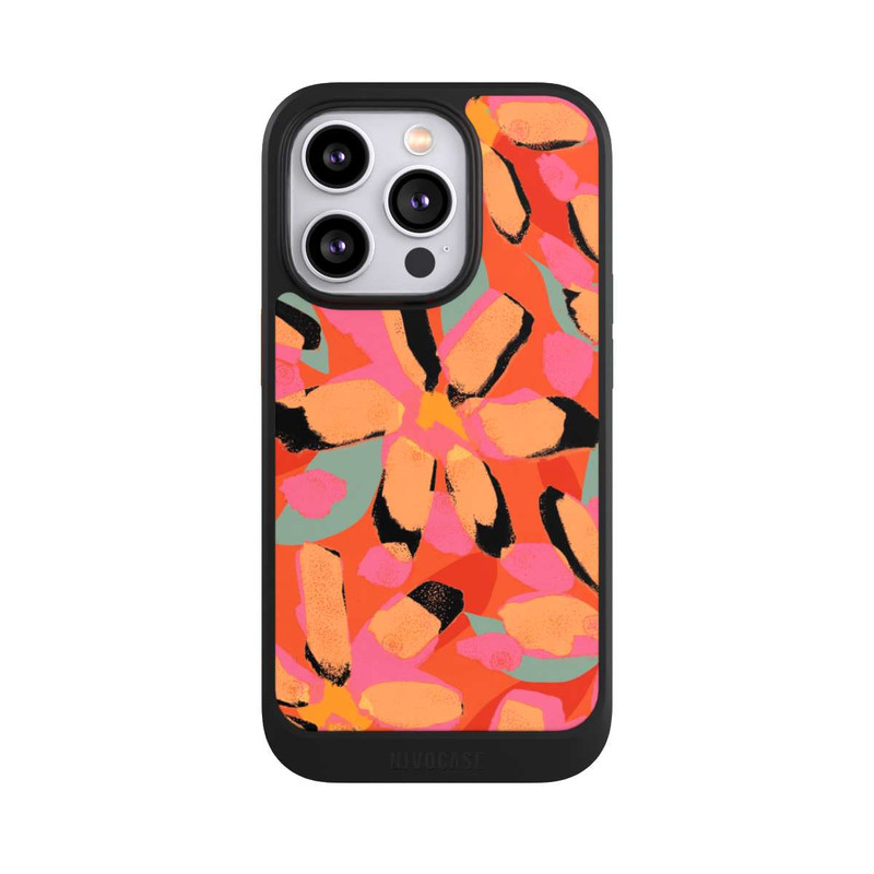 iPhone 14 Pro NIVOcore Orangenblüten-Muster
