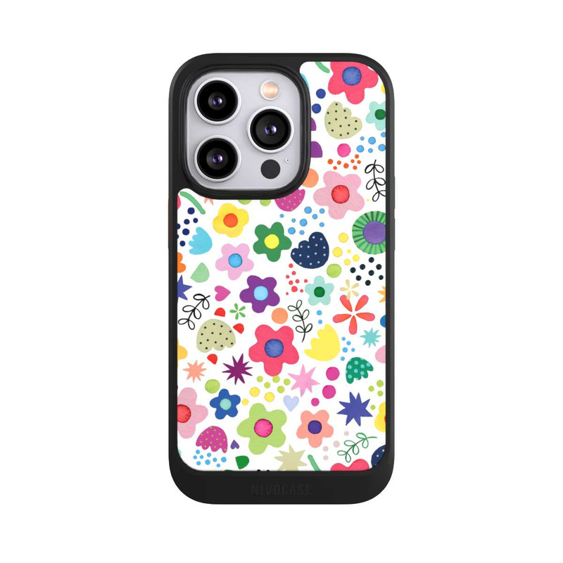 iPhone 14 Pro NIVOcore Psychedelic Flowers Colorful
