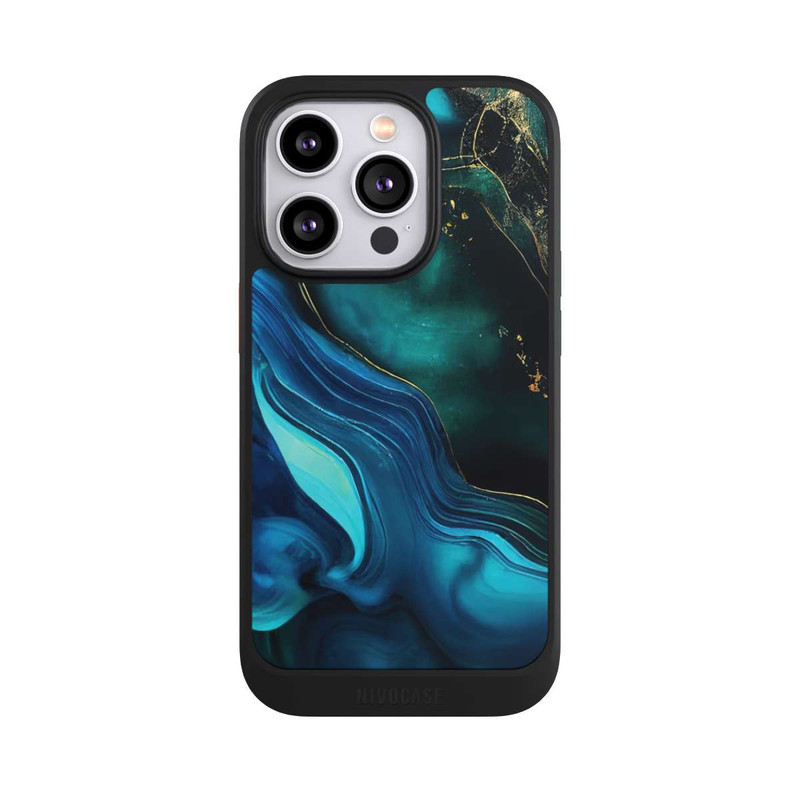 iPhone 14 Pro NIVOcore Encre bleue et dorée