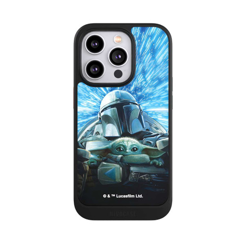 Apple iPhone 14 Pro NIVOcore Grogu und Mando fliegen blau