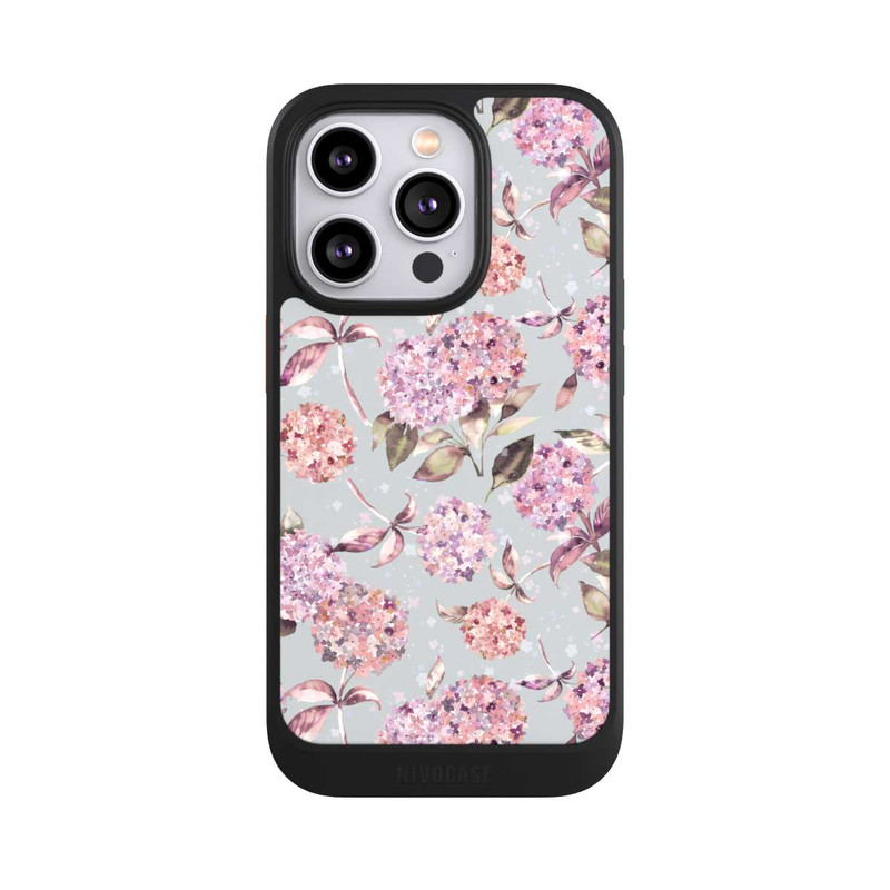 iPhone 14 Pro NIVOcore Pastel Magic Hydrangea Floral Watercolor Pink