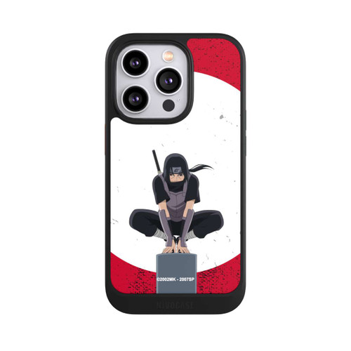 Apple iPhone 14 Pro NIVOcore Itachi Uchiha Symbol Roter Hintergrund
