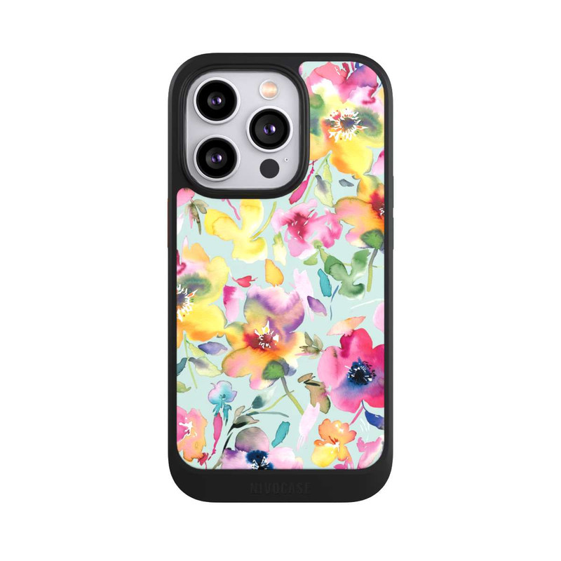 iPhone 14 Pro NIVOcore Künstlerischer Sommer Psychedelic Floral
