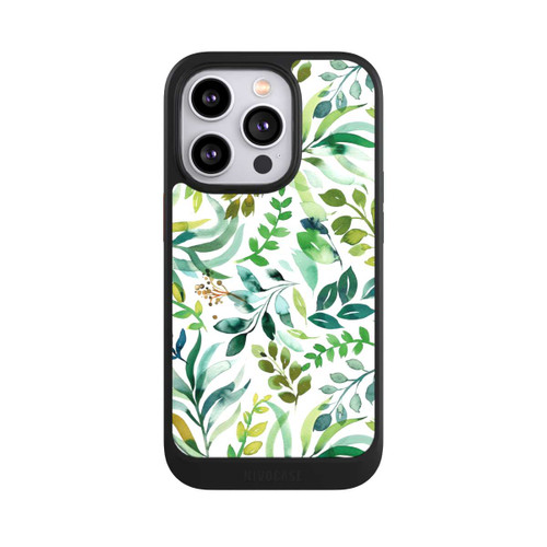 Apple iPhone 14 Pro NIVOcore Aquarell Palmenblätter Botanisch Grün