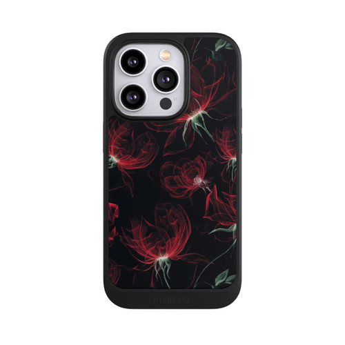 Apple iPhone 14 Pro NIVOcore Tapete mit roten Blumen