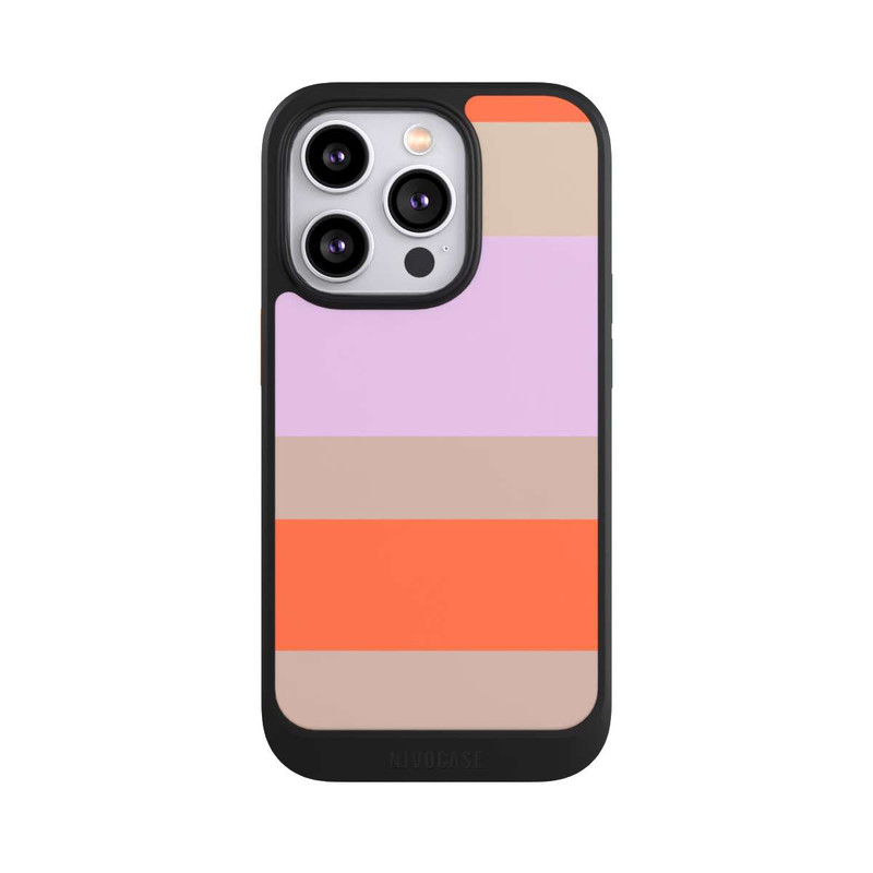 iPhone 14 Pro NIVOcore Moca Lila Orange Stripes