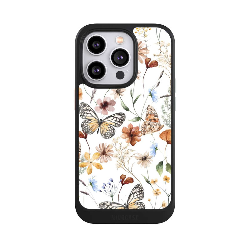iPhone 14 Pro NIVOcore Wildflowers and Butterflies Pattern