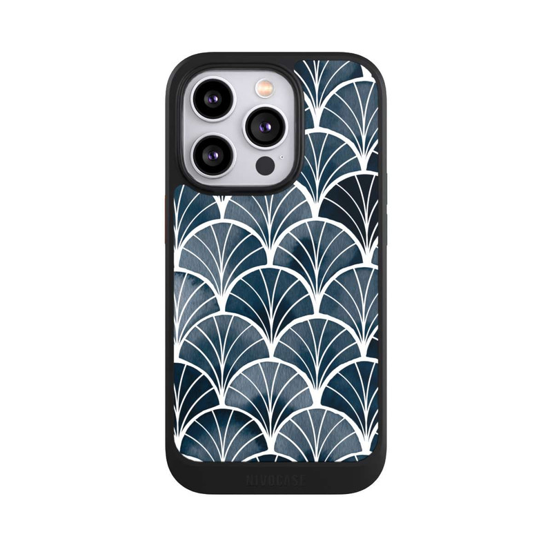 iPhone 14 Pro NIVOcore Botanische Brise Art Deco Grau