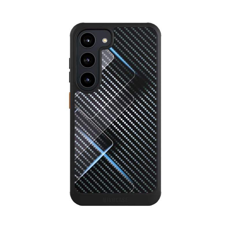 Galaxy S23 NIVOcore Lignes Bleues Carbones