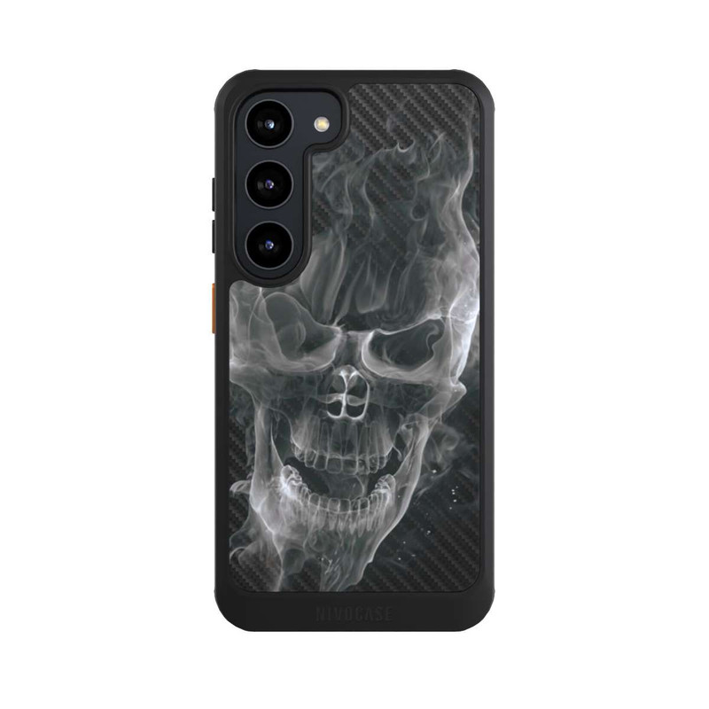 Galaxy S23 NIVOcore rauchender Totenkopf Carbon