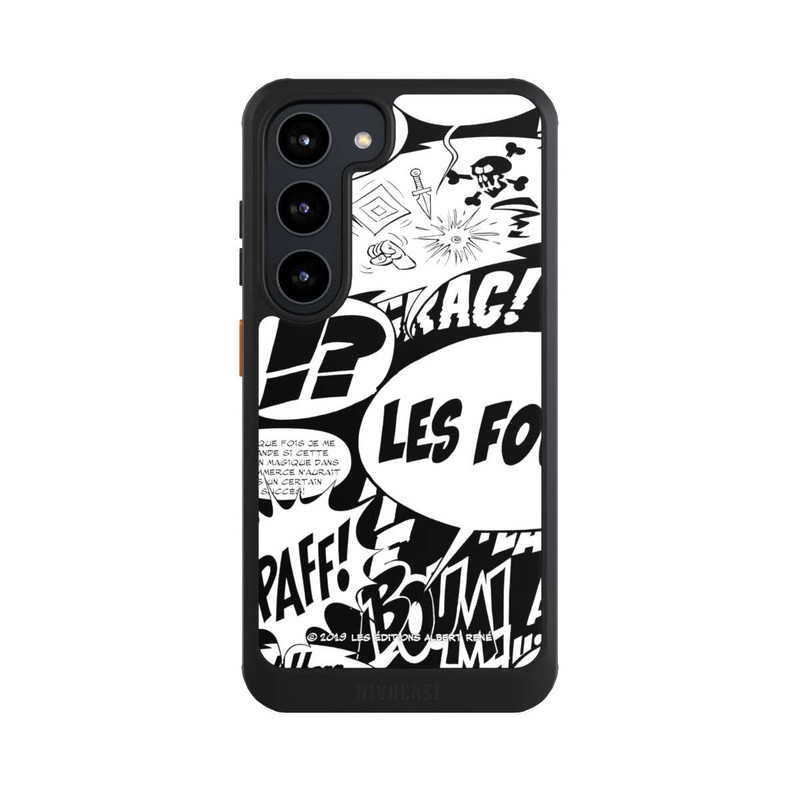 Galaxy S23 NIVOcore Sprechblasen Asterix Schwarz