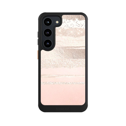 Samsung Galaxy S23 NIVOcore Glitzerschichten (Rosé/Silver) Glitterlook
