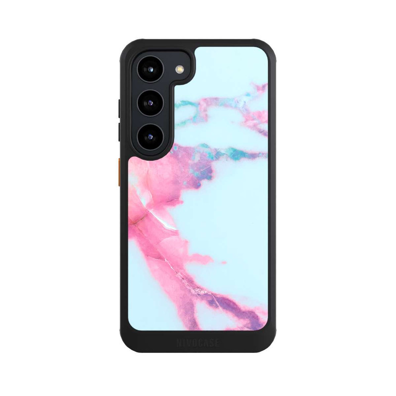 Galaxy S23 NIVOcore Light Blue Iridescent Vein Marble