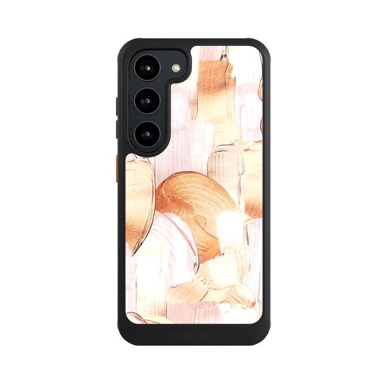 Galaxy S23 NIVOcore White/Gold Brush Pattern