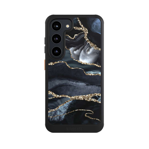 Samsung Galaxy S23 NIVOcore Dunkler Marmor Gold Glitzerlook