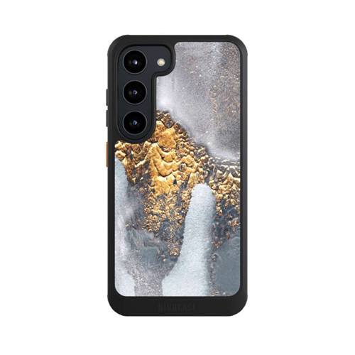 Samsung Galaxy S23 NIVOcore Beton-Gold-Glitzerlook