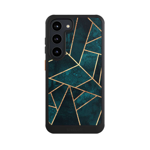 Samsung Galaxy S23 NIVOcore Tief Blaugrün Stein Gold Druck