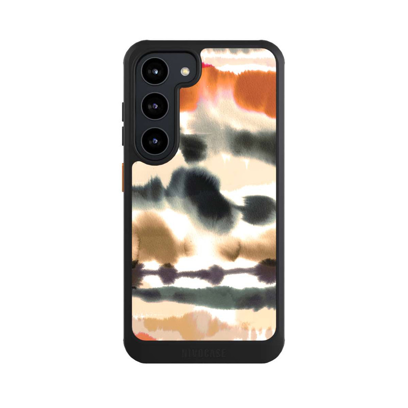Galaxy S23 NIVOcore Weiche nautische Aquarelllinien Orange