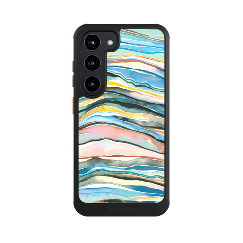 Samsung Galaxy S23 NIVOcore Achatschichten Aquarellblau